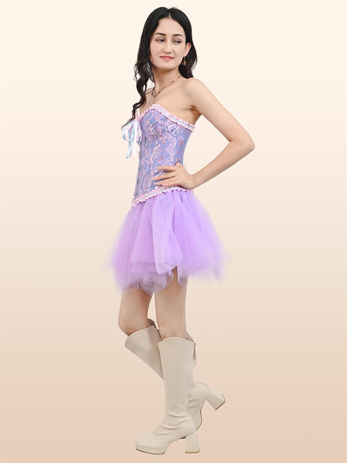 Zhitunemi Corset Tops For Women Costume: Overbust Bustier Renaissance Corsets Cosplay Enthusiasts For Womens Aged 25-35 - Image 5