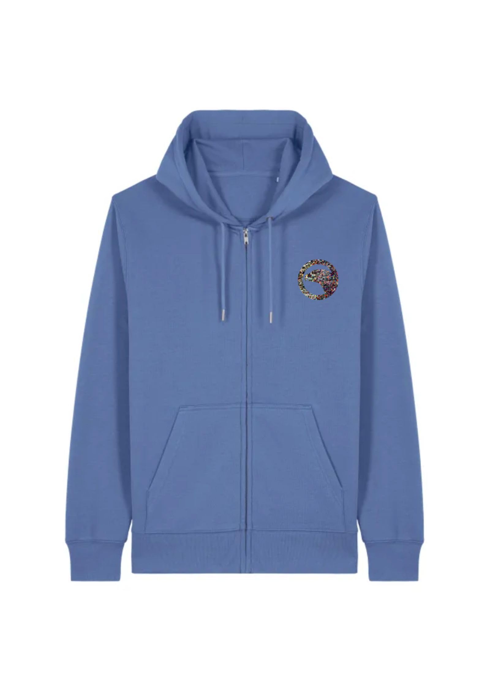 Sweat zip enfant 12 ans bleu ciel molletonné et décontracté style mixte - 2