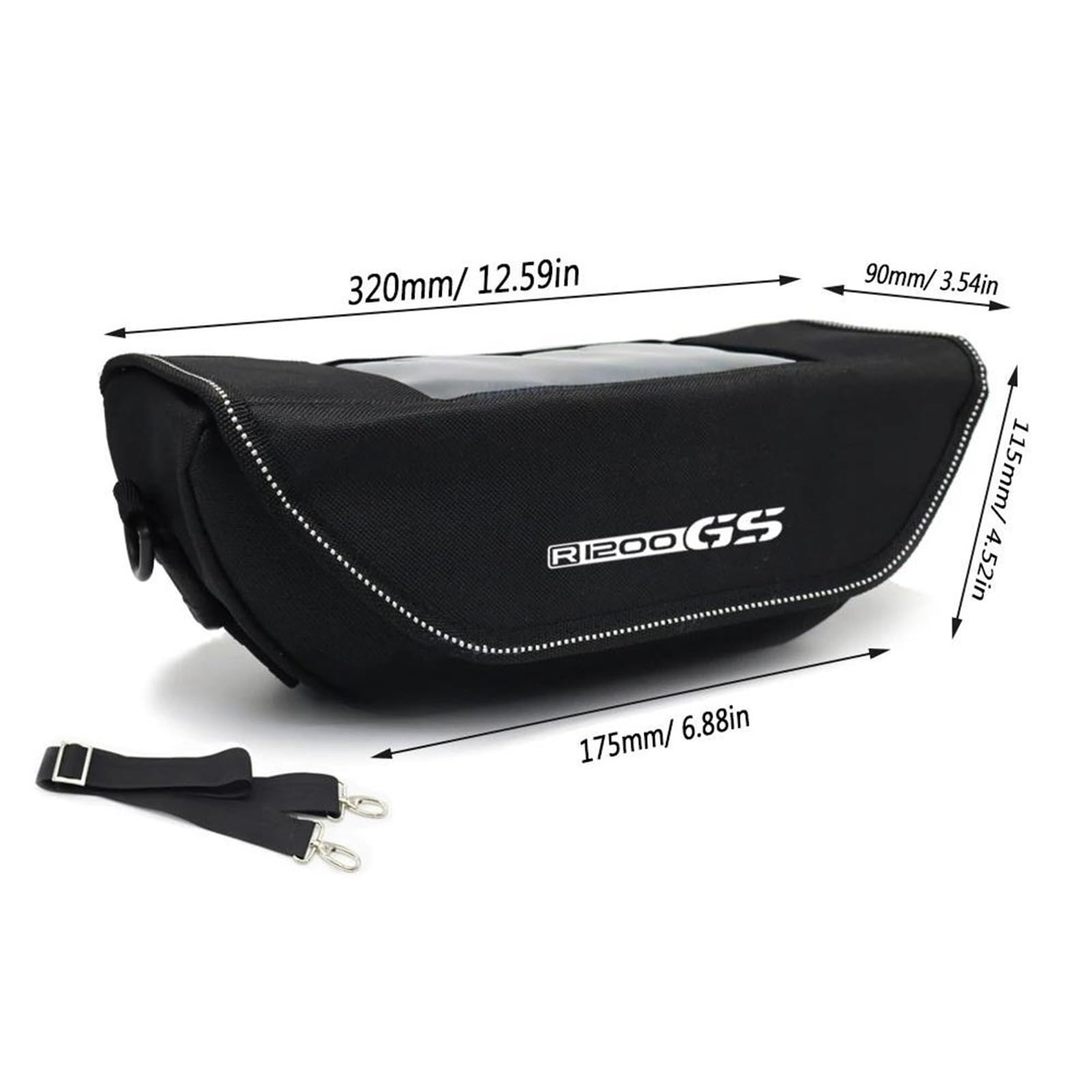 Pacchetto di stoccaggio Borsa Da Manubrio Per Motocicletta Per BMW R1200GS R 1200 GS R1200 GSA Pacchetto Di Posizionamento Degli Strumenti Di Navigazione Sul Manubrio Borsa di posizionamento(NERO 1)