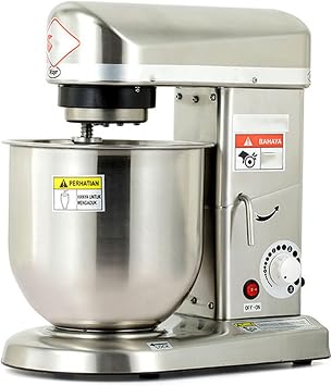 Cashwise 3-IN-1 Stand Mixer, Kitchen Electric Mixer Stainless Steel Bowl Mixer, Multi-Function Kitchen Mixer with Dough Hook, Whisk Stainlesssteel 5L
