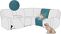 Vista 105 de ALIECOM Fundas 100% impermeables para sofá seccional reclinable en forma de L, fundas elásticas para esquinas de sofá reclinable seccional, funda