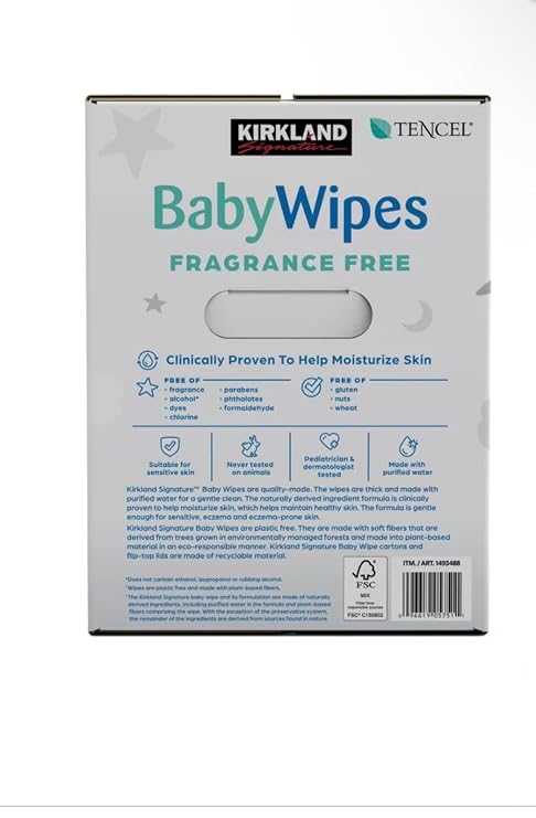 Kirkland Signature Baby Wipes, Unscented Ultra Soft, 900 Count | Ultra Soft