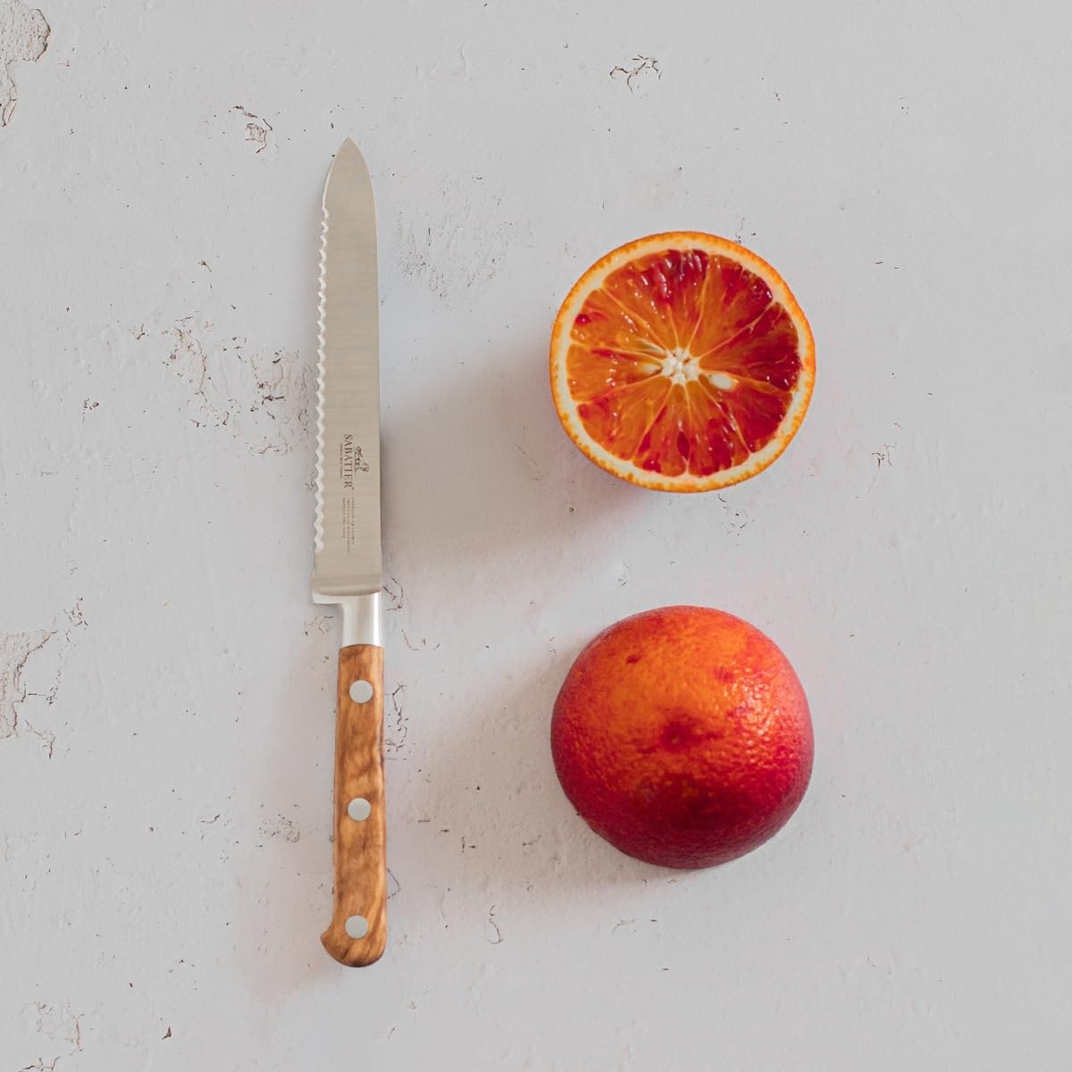 Sabatier, Ideal Provençao Nóż Uniwersalny W 100% Kuty, Wyprodukowany We Francji, 12 Cm, Ostrze I Nity Ze Stali Nierdzewnej, Zaprojektowany Do Łatwego Krojenia Produktów O Twardej Skórce