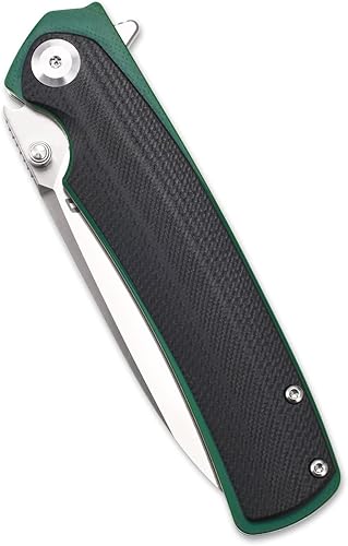 Miniatura 3 de Sitivien Cuchillo plegable ST127, hoja D2, mango G10, rodamientos de bolas, cuchillo de apertura abatible con clip de transporte profundo reversible