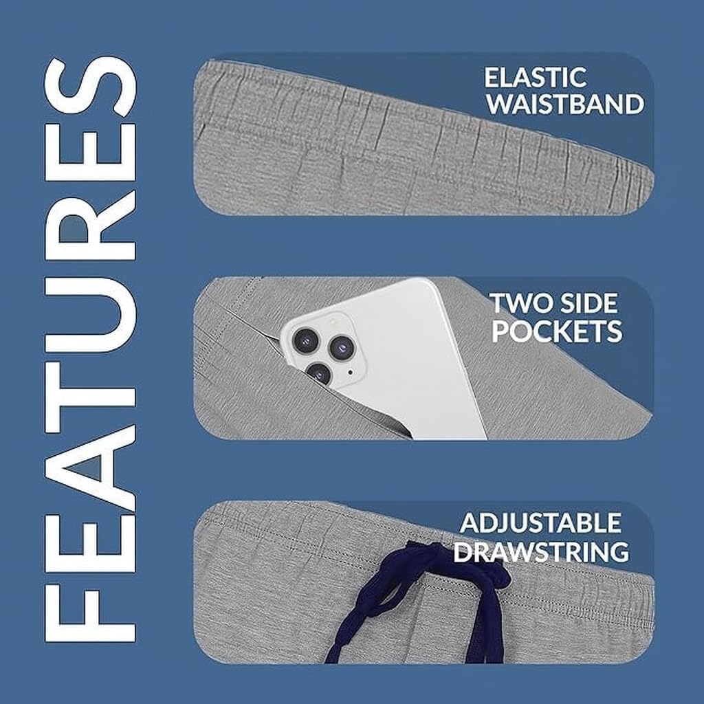 Hanes Solid Knit Sleep Pants With Drawstring and Pockets, Cotton Pajama Bottoms Comfortable Sleepwear, Grey, X-Large - Image 4