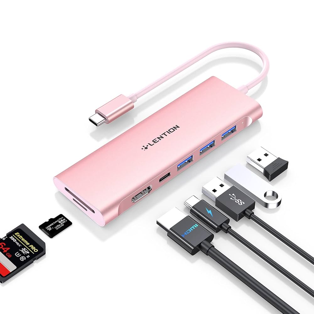 Type-C Adapter 7 in 1 三点セット Amazon | NOVOO 7-in-1 4K@60Hz HDMI USB C 3.0 ハブ Type-C