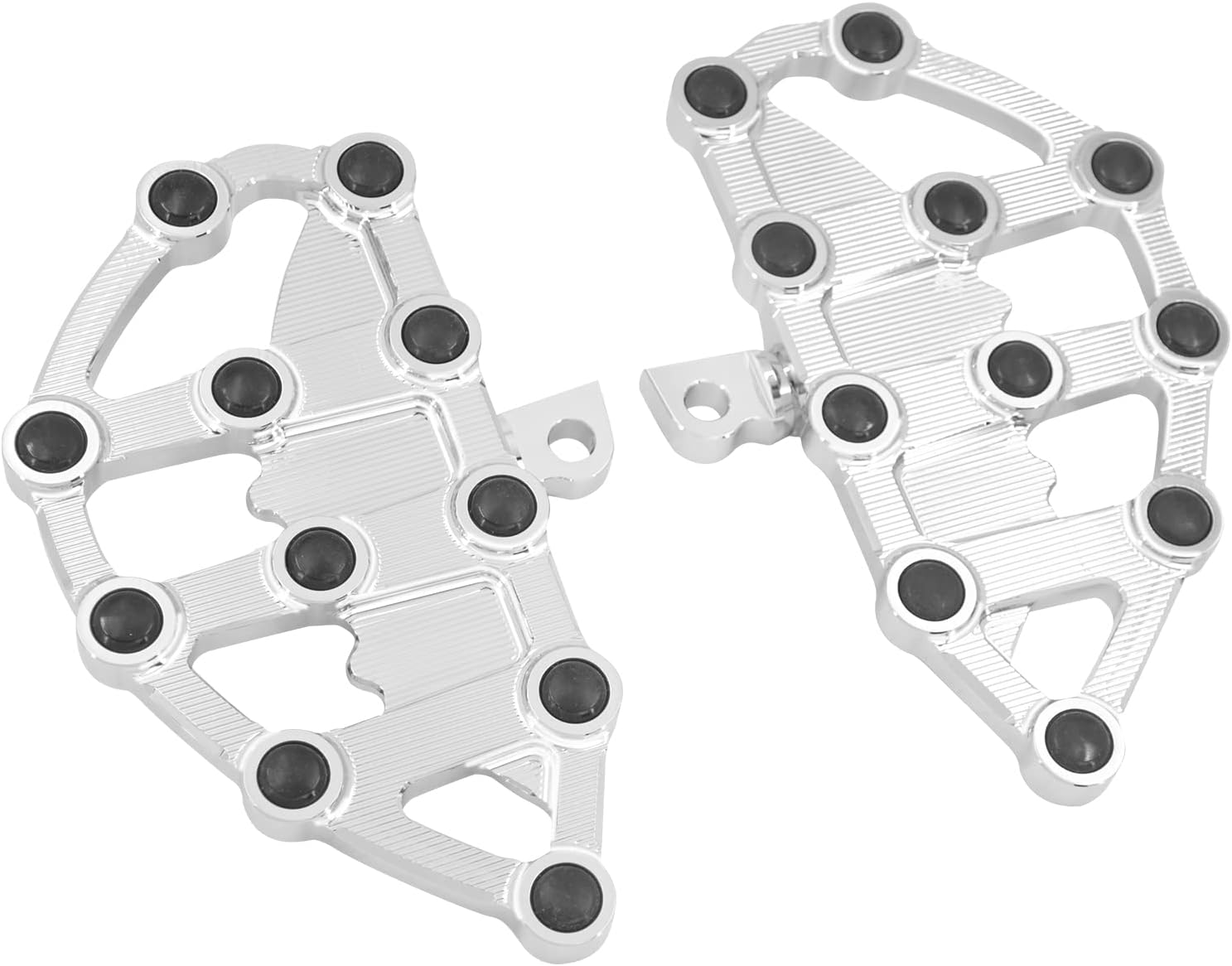 HDBUBALUS Motorcycle Driver Floorboards Wide Foot Pegs Front Footboards Fit for Harley Touring Softail Dyna FLD Road Glide Road King Street Glide Black