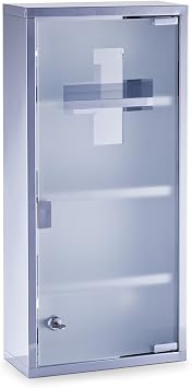 Zeller 18112 Medicine Cabinet 27 x 12 x 57 Stainless Steel