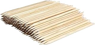 200 قطعة تصميم فن الأظافر من FlyItem أدوات العناية بالأظافر البرتقالية الخشبية عصا إزالة الجلد الميت غير لامع فلاي ايتم