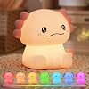 Night Light, Touch Light, USB Rechargeable, 3 Levels of Dimming, Timer, Bedside Lamp, Cute, Silicone, Night Light, Stand Function, Indirect Lighting, Power Outage Light, Eye Friendly LED Light