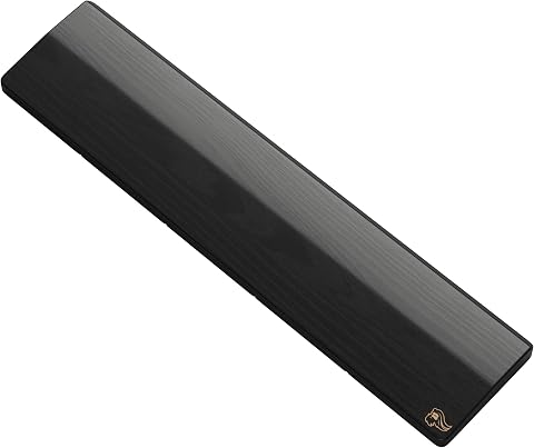 GLORIOUS Ergonomische Holz Tastatur Handballenauflage (Full Size) in Onyx | Glatte Beschichtung ist leicht zu reinigen, Rutschfester Boden, Resistent gegen Schweiß & Öl, Bietet Komfort bei jedem Spiel