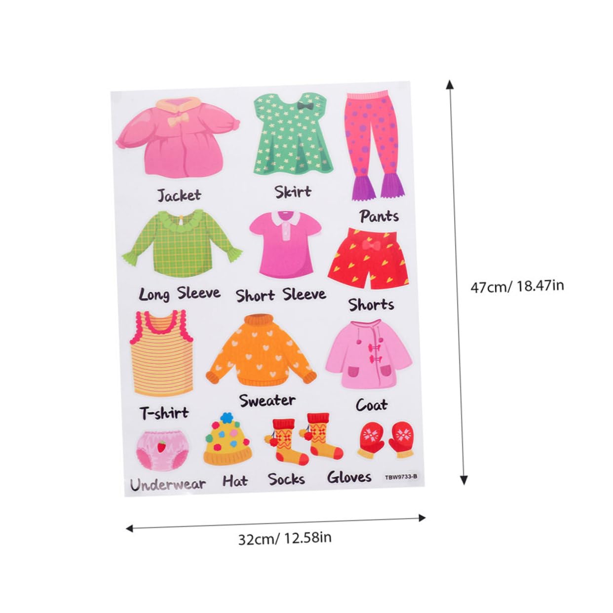 Abaodam 8sets Etichette Adesive Per Abbigliamento Set Decalcomanie Per Ordinare e Adatte Per e Adulti Facili Usare e Rimuovere Per Stoccaggio e Classificazione