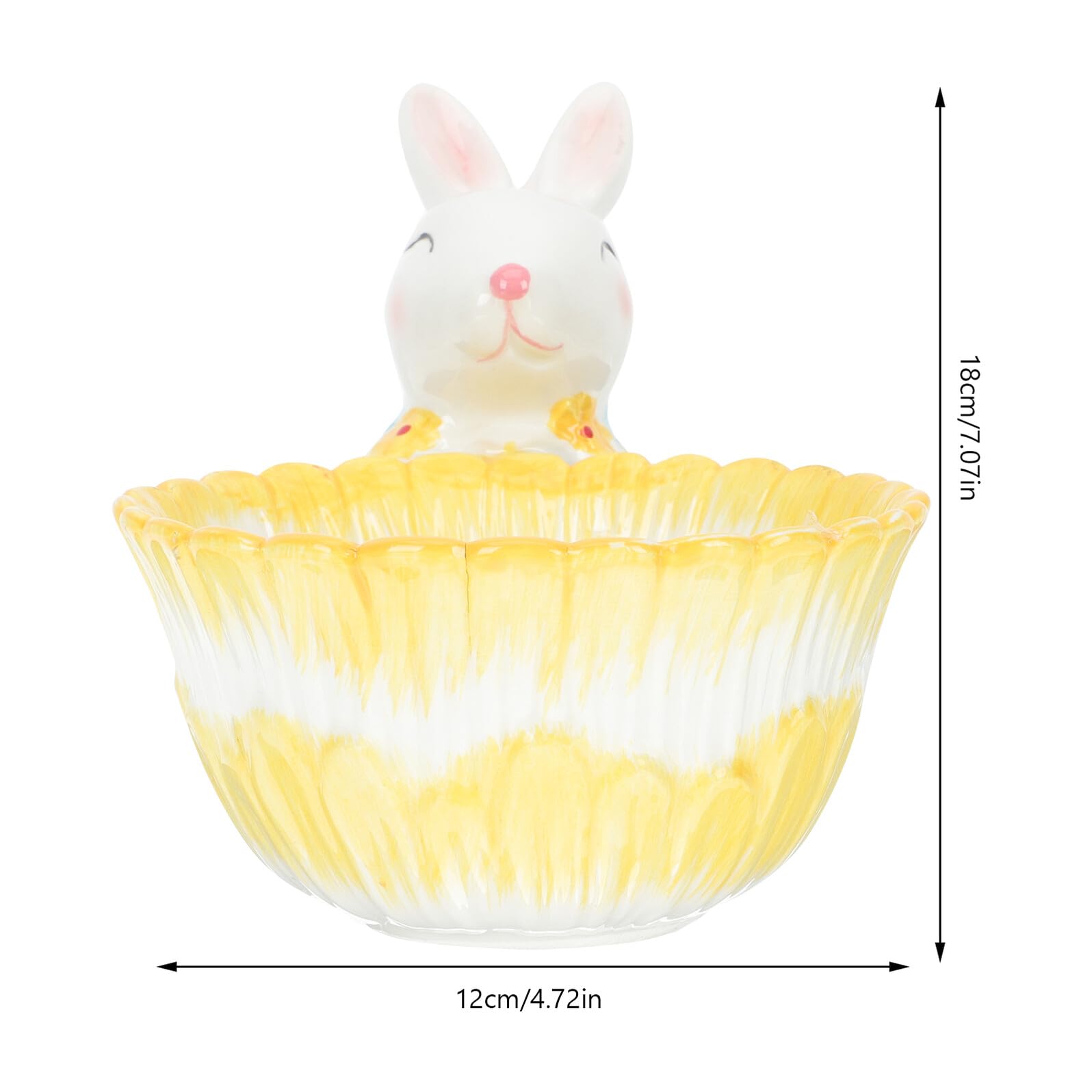 Decorazione Coniglio in Ceramica Realistica per Festa di Pasqua Sensazione Confortevole senza Sbavature, Ornamento da Tavolo per Compleanno