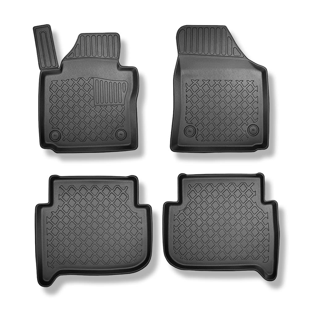 Mossa Alfombrillas aptas para VW Touran I Monovolumen (2003-2015) 4 uds. G | 5 o 7 plazas; sin la tercera fila
