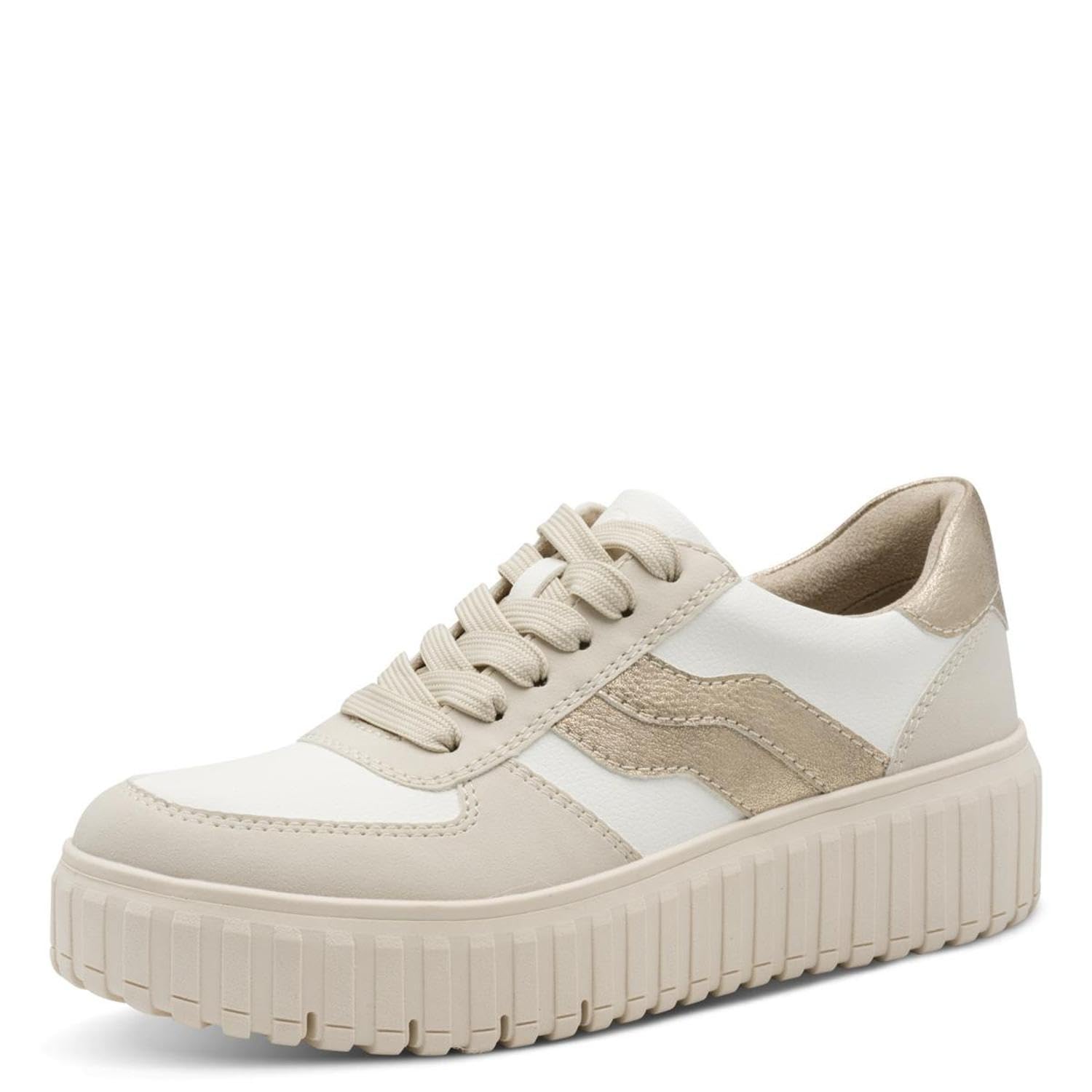 Jana Damen Plateau Sneaker mit Reißverschluss Vegan