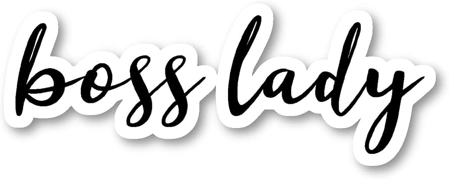 Boss Lady Sticker Inspirational Quotes Stickers - Laptop Stickers - Vinyl Decal - Laptop, Phone, Tablet Vinyl Decal Sticker S54847 4 Inches