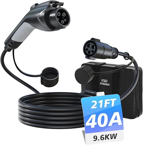 Miniatura 10 de Cable de extensión J1772, cable de extensión para cargador EV 40A de 12 metros, cable de carga para vehículos eléctricos 110V-240V compatible