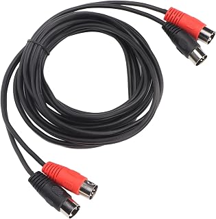 BOTEGRA 5Pin 2 DIN To 2 DIN Cable, Male To Male 2 DIN 5Pin Cable PVC HiFi Stable Transmission for LED Light