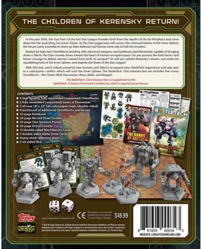 Catalyst Game Labs | Battletech Clan Invasion Box | Board Game | 2 to 5 Players | 60 Minutes Playing Time | Ages 8+