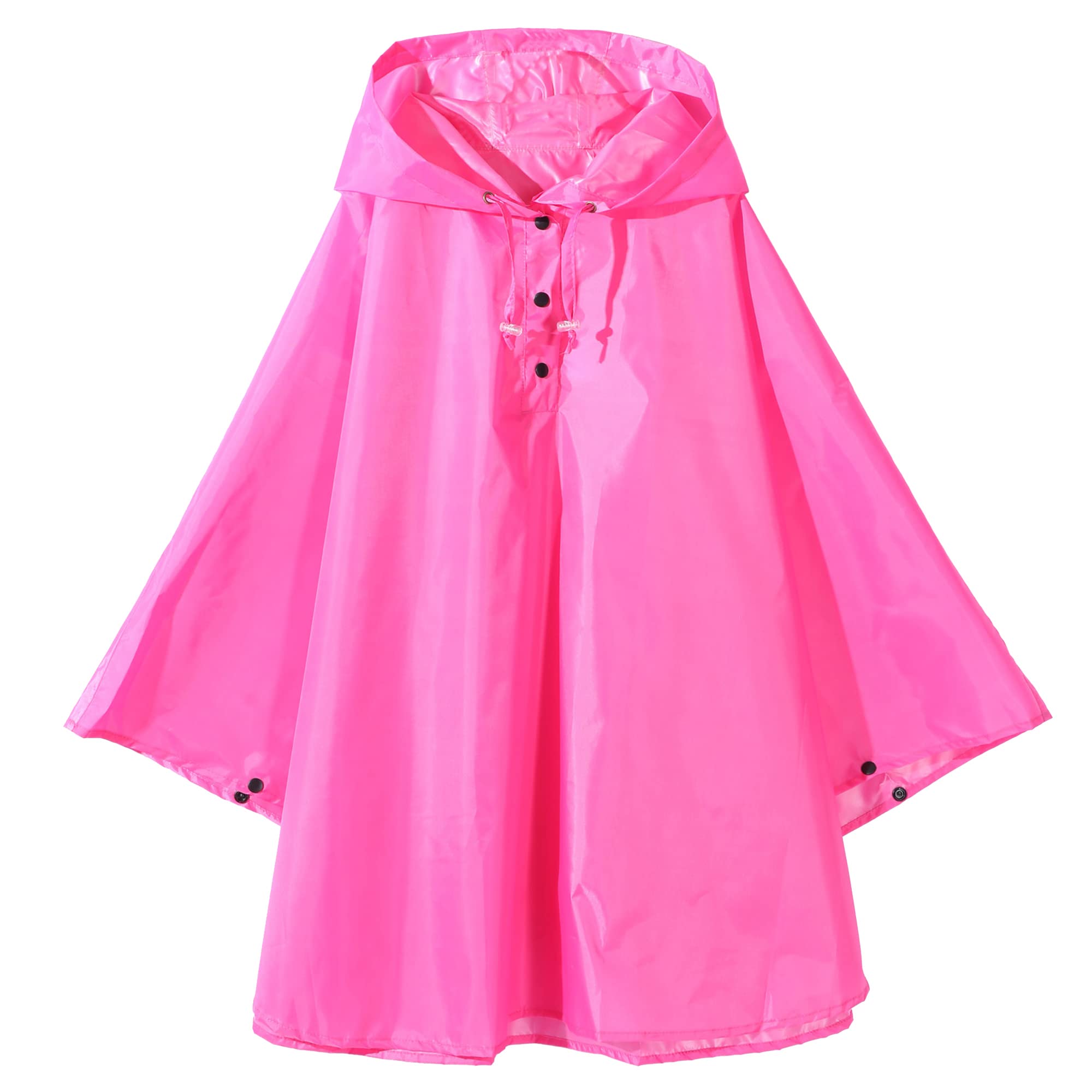 QIKADO Poncho Antipioggia Bambino, Poncho Pioggia Bambina con Cappuccio e Bottoni Portatile