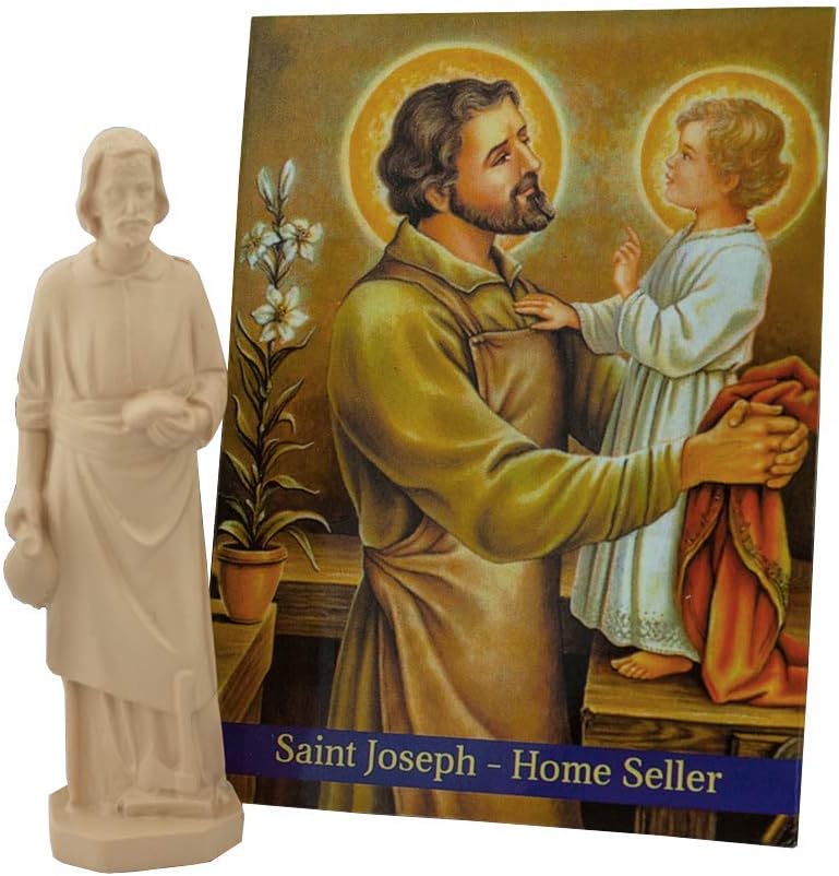 VILLAGE GIFT IMPORTERS 3" Saint Joseph Statue Home Seller Kit 1 or 5 Pack