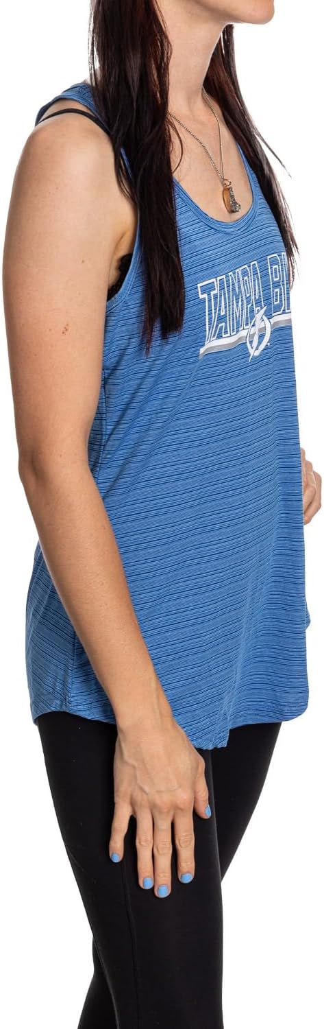 Calhoun NHL Womens Lightweight Sleeveless Loose Fit Workout Racerback Tank Top