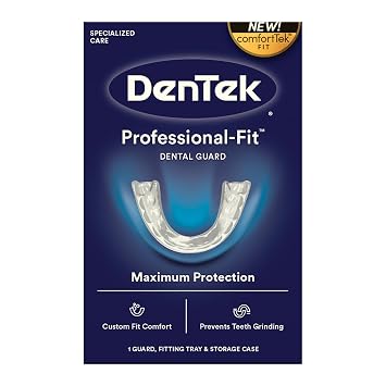 DenTek Professional-Fit Dental Guard, Mouth Guard for Grinding Teeth at Night, 1 Count | FDA-Cleared, Mouth Guard for Grinding Teeth at Night, Custom Fit, Maximum Protection, Prevents Teeth Grinding, BPA Free