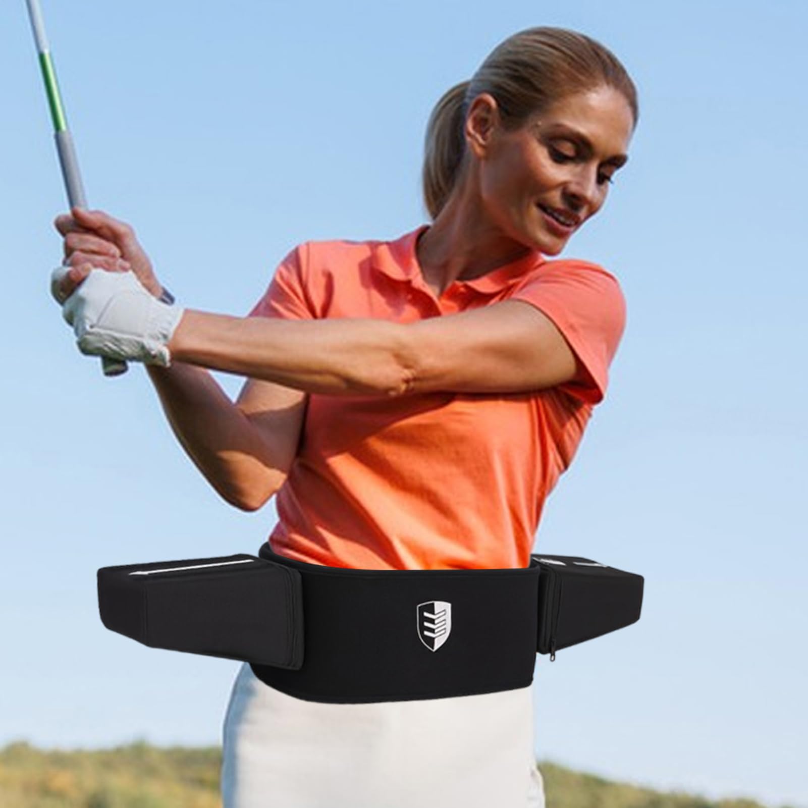 Trener Golfowy Pomoc do Swingu Pas I Opaska Na Ramię Do Korekty Puttingu | Sprzęt Korekcyjny Do Ćwiczenia Swinga Na Pole Treningowe Tor Turniej Siłownia Ogród