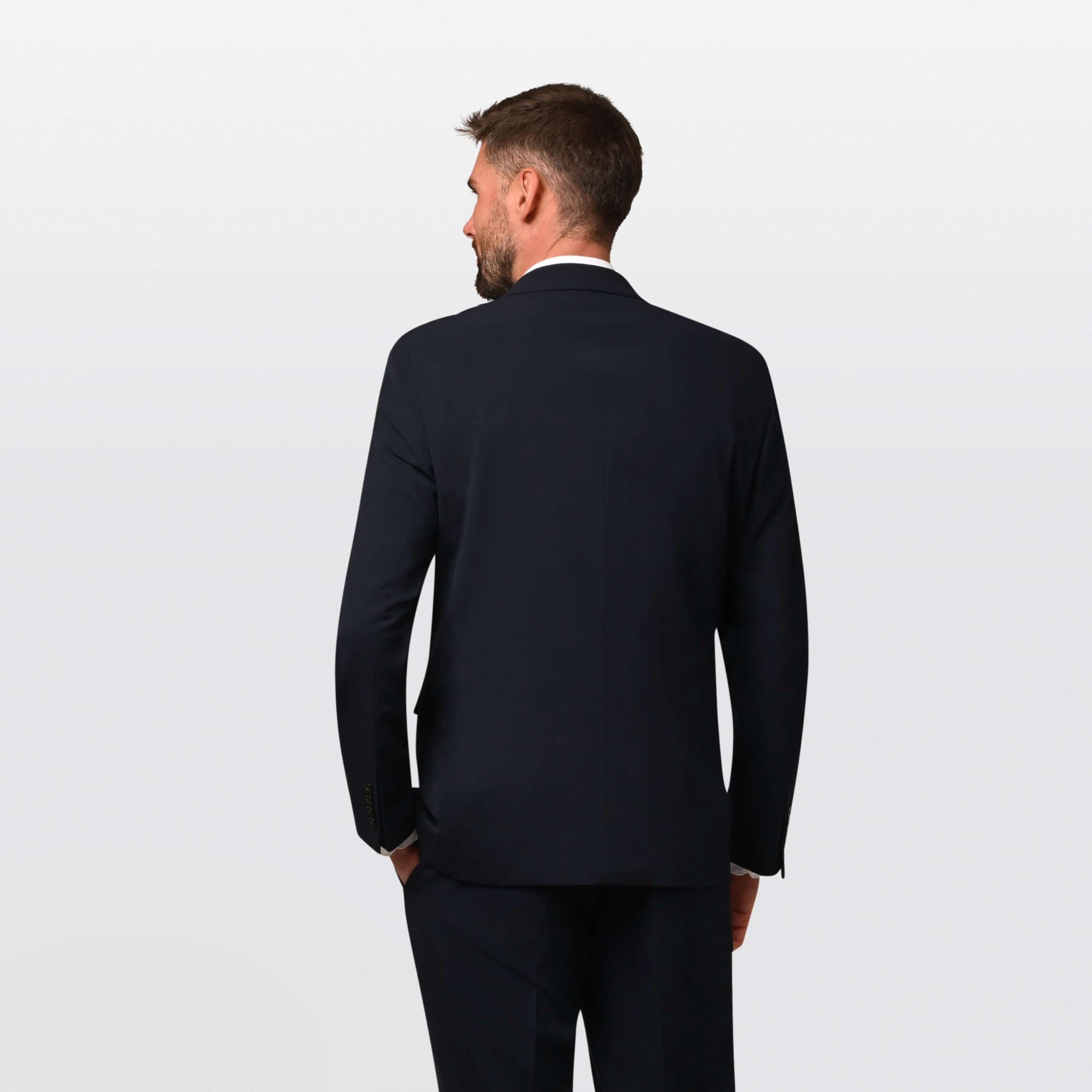 Giacca da uomo a 2 bottoni – o da lavoro con pantaloni – Vestibilità regolare – Giacca e pantaloni combinabili in diverse misure – con sacco appendiabiti