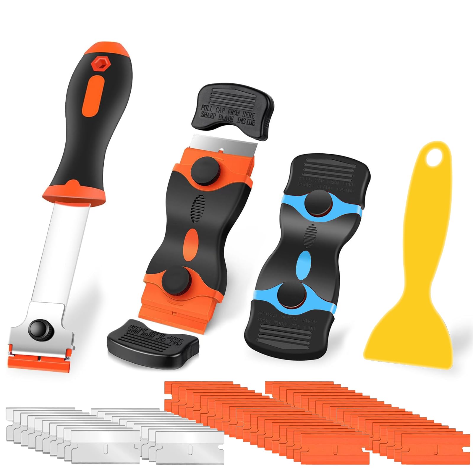 AMSGANK Ceranfeldschaber Set, Keramikschaber mit 20 Metall &