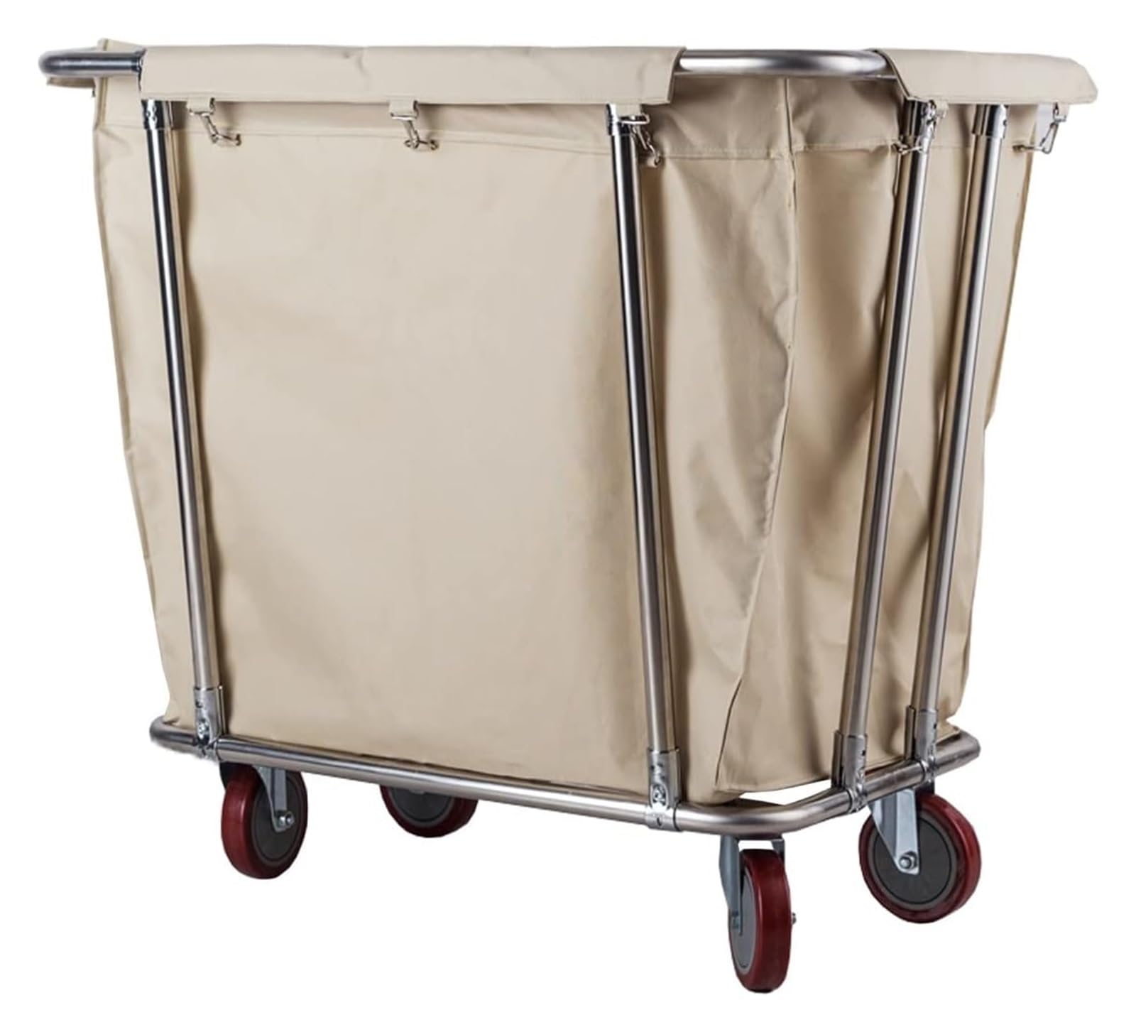 Wäschekorb Mit Rollen Gewerblicher Wäschewagen, Wäschekorb Auf Rädern, Hochleistungs-Wäschewagen Mit Rädern, Rollender Wäschesortierwagen(Beige,A)