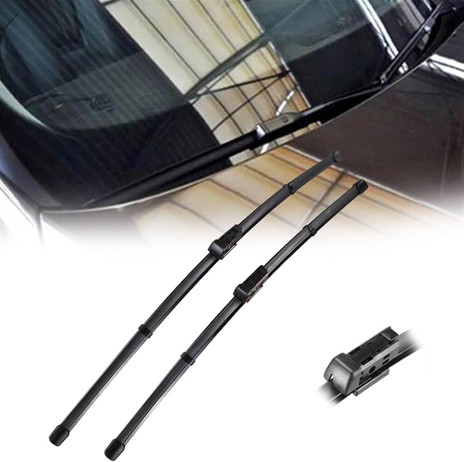 ZhangXD Front Windscreen Wipers For AUDI A4 B8 B9 Allroad 2008-2023, Windshield Window Brush Front Wiper Blades All-Weather Replacement Set Easy Installation