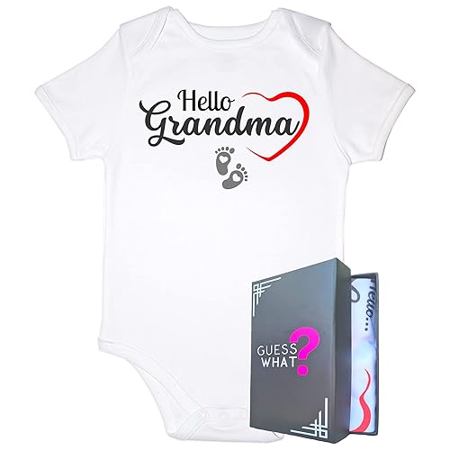 Babysium En una caja de regalo anuncio de bebé para abuelos anuncio de embarazo para abuelos hola abuela anuncios de embarazo HGM