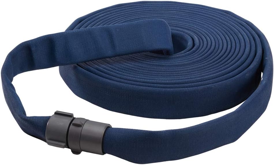 Fire Hose - 2 1/2" x 50' Lay Flat Water Hose - Made in the USA - Blue Firefighter Hose - NH Couplings : Patio, Lawn & Garden