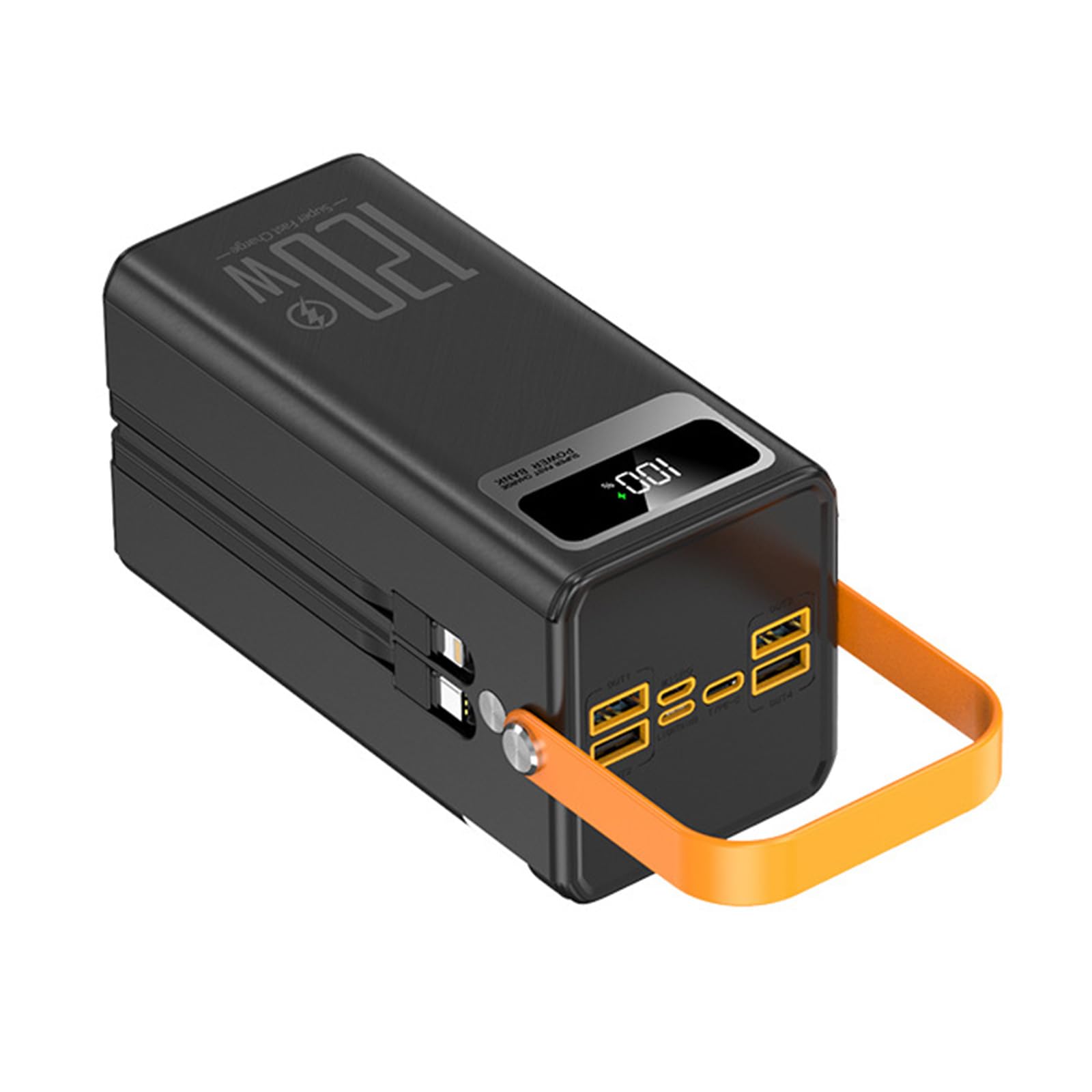 120-W Superschnelllade Mobilnetzteil mit PD20W und Typ C Kabel 3000 mAh / 6000 mAh für Reisen und den Einsatz Freien Schnellladung für Smartphones