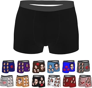 Custom Boxer Briefs for men with Face Photo, Customized Face Mens Boxer Briefs Personalized