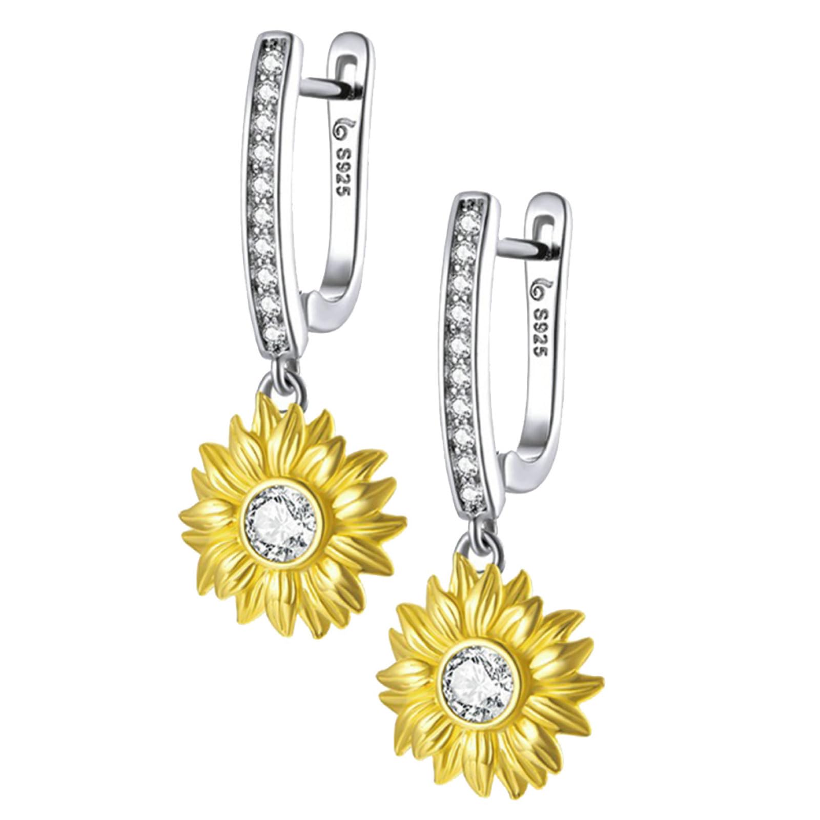 Pendientes de girasol Beavorty como regalo de joyas para madres e hijas 8