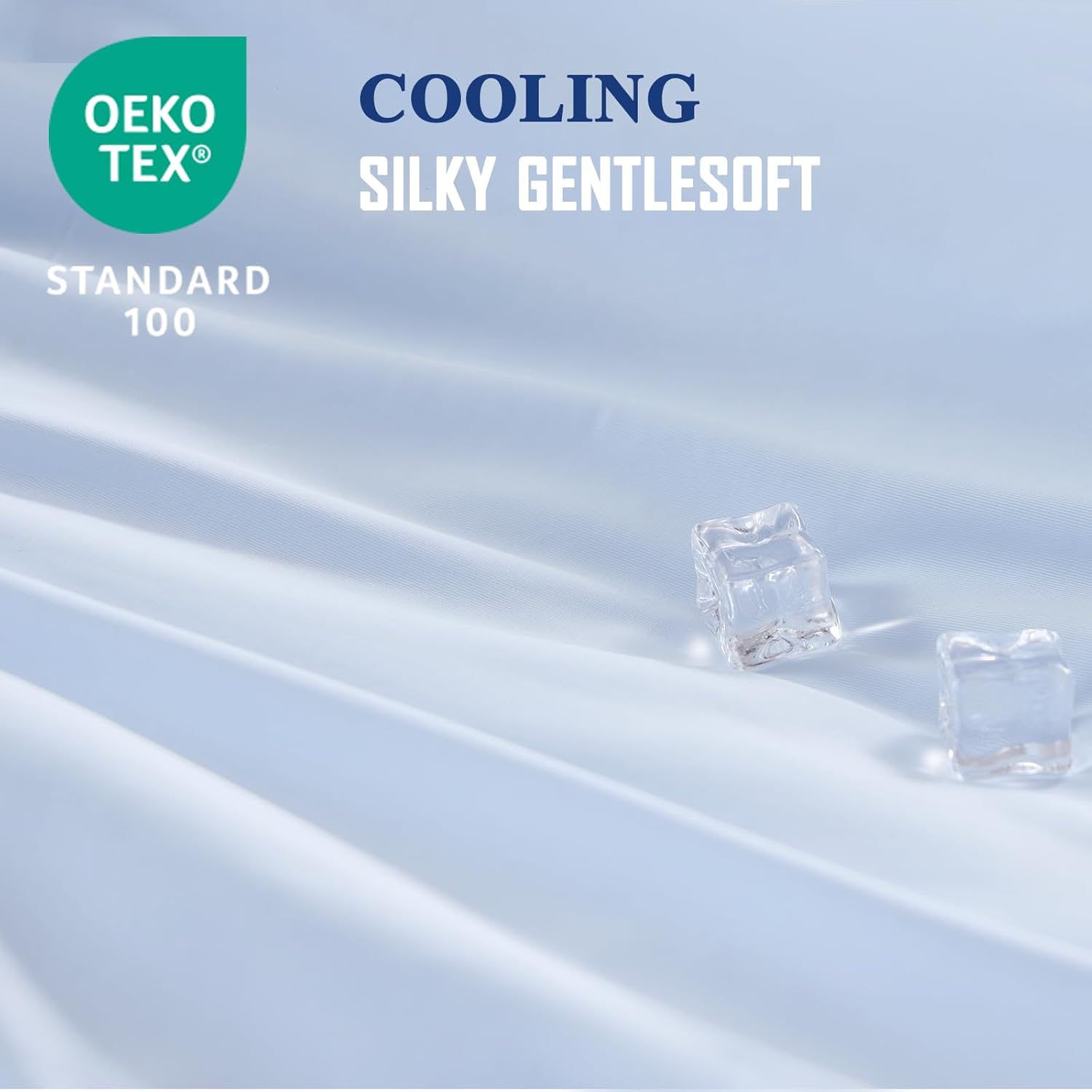 Vielit Cooling Comforter Queen Size for Hot Sleepers and Night Sweats, Luxury Lightweight Summer Comforter, Soft Double Sided Breathable Cooling Blankets,Q-Max>0.425,Machinewashable,90x90,Grey Blue - Image 8