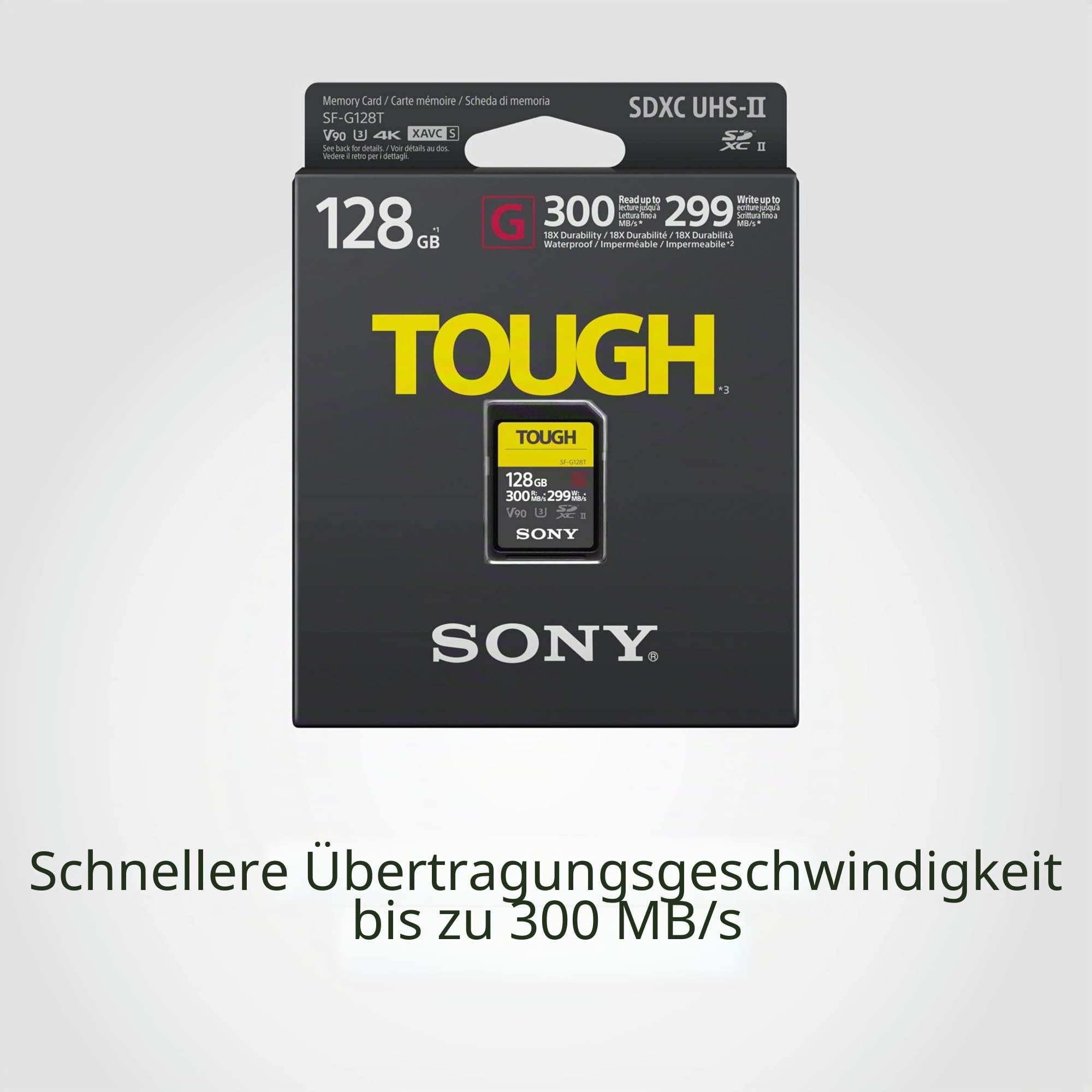 Sony 128GB SDXC UHS-II R300 Tough SF-G128T Speicherkarte – Bild 3