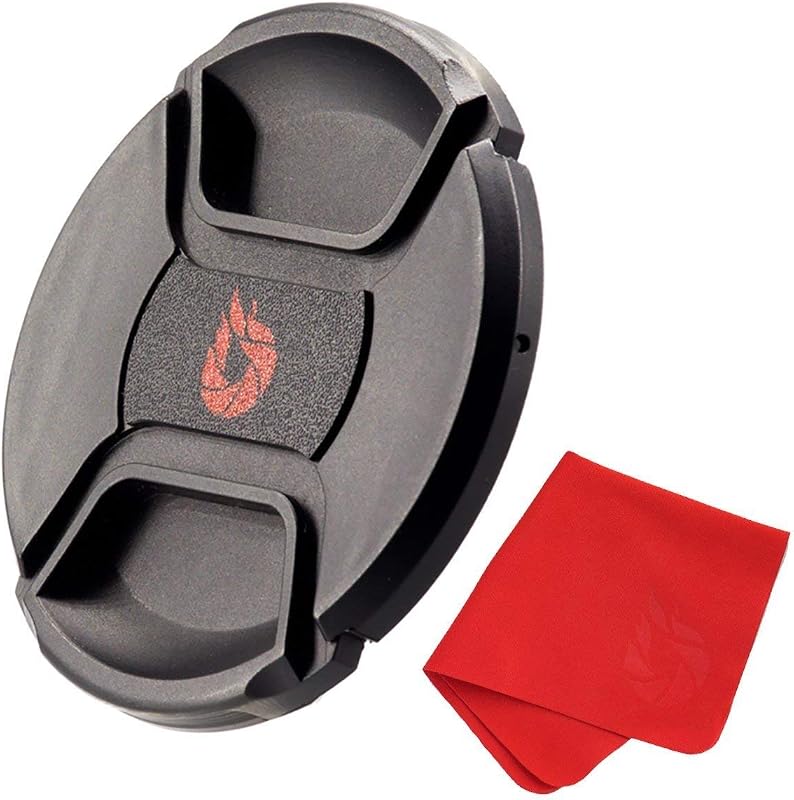 55mm Snap-On Center-Pinch Lens Cap, Extra Strong Springs, Camera Lens Cover, Made from 100% Recycled Plastic - Compatible with Nikon, Canon, Sony & Other DSLR Cameras