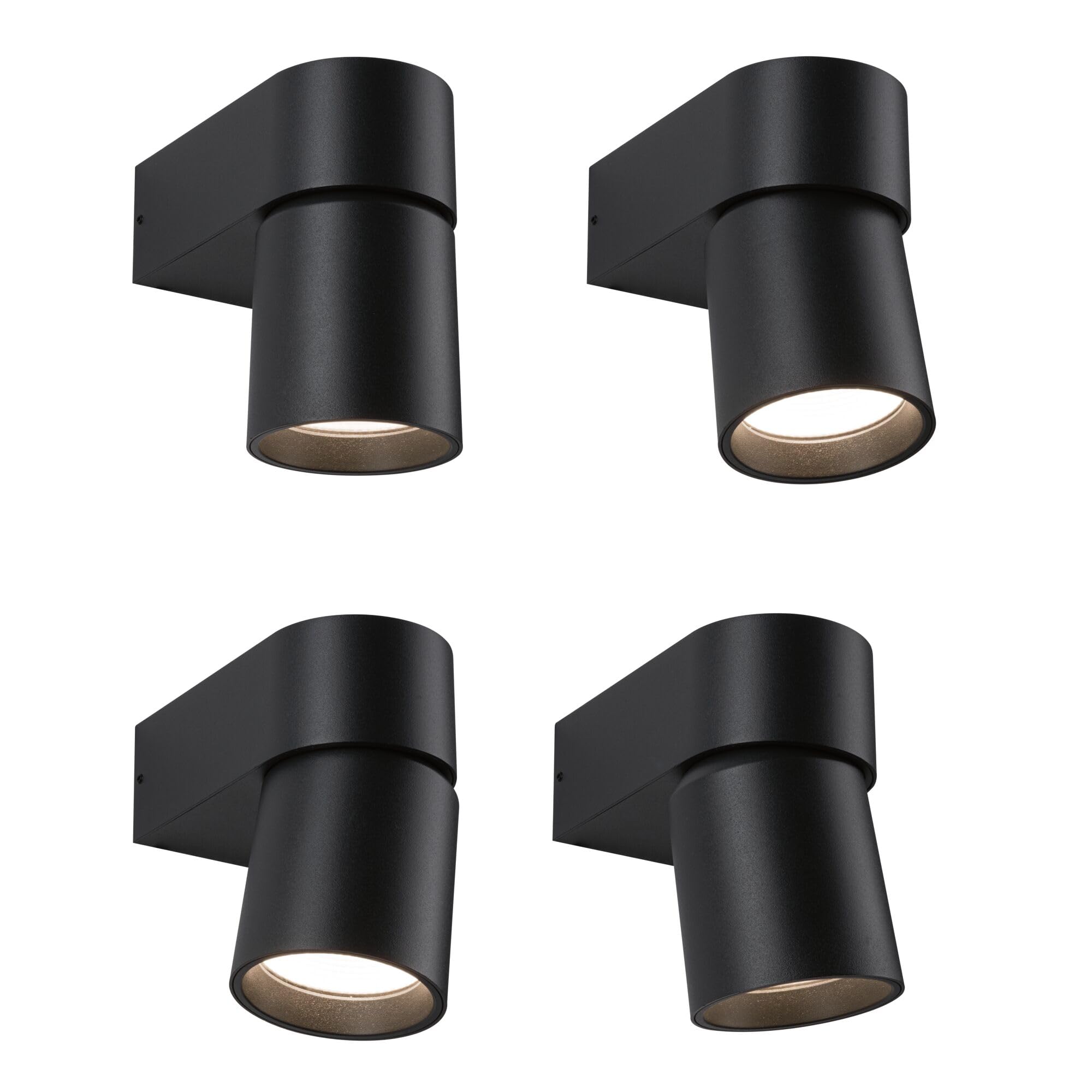 Paulmann 94820 LED Außenwandleuchte Kimu IP44 80mm 3000K 8W 500lm 230V 70° Anthrazit Aluminium Außenleuchte