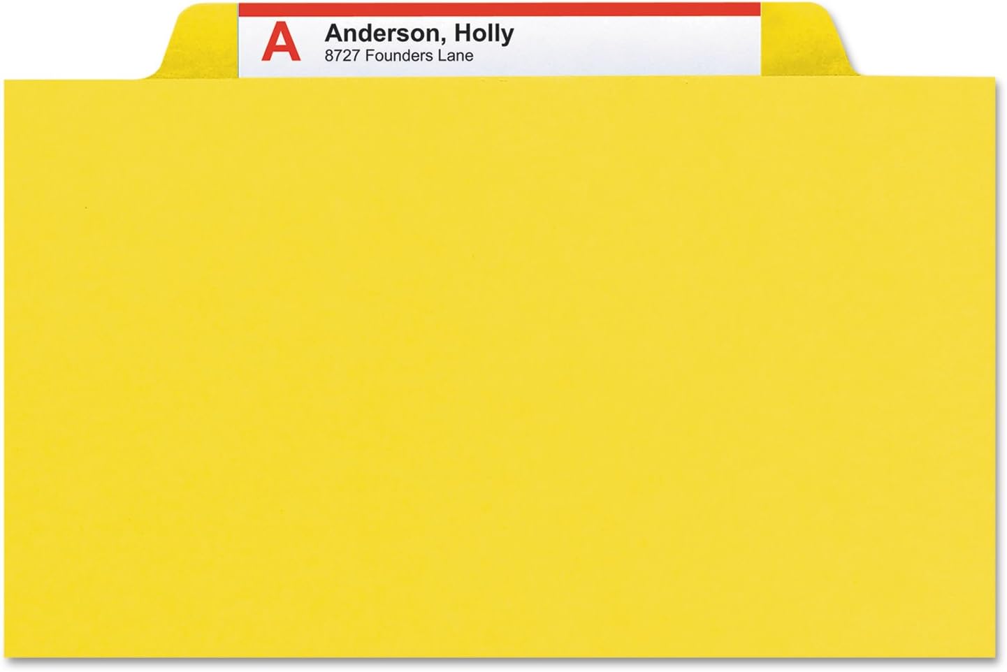 Smead Pressboard File Folder, 1/3-Cut Tab, 1" Expansion, Letter Size, Yellow, 25 per Box (21562)
