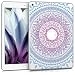 Produktbild kwmobile Hülle kompatibel mit Apple iPad 9.7 (2017/2018) - Silikon Tablet Cover Case Schutzhülle - Indische Sonne Blau Pink Transparent