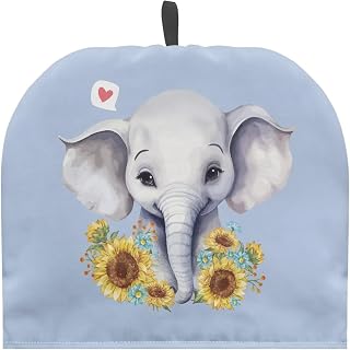 Generic Sunflower Elephant Tea Pot Cozies Insulated Teapot Cover Keep Teapot Coffee Pot Warm Easy to Install and Washable Home Kitchen Decoration Pretty Gift Personalized Design