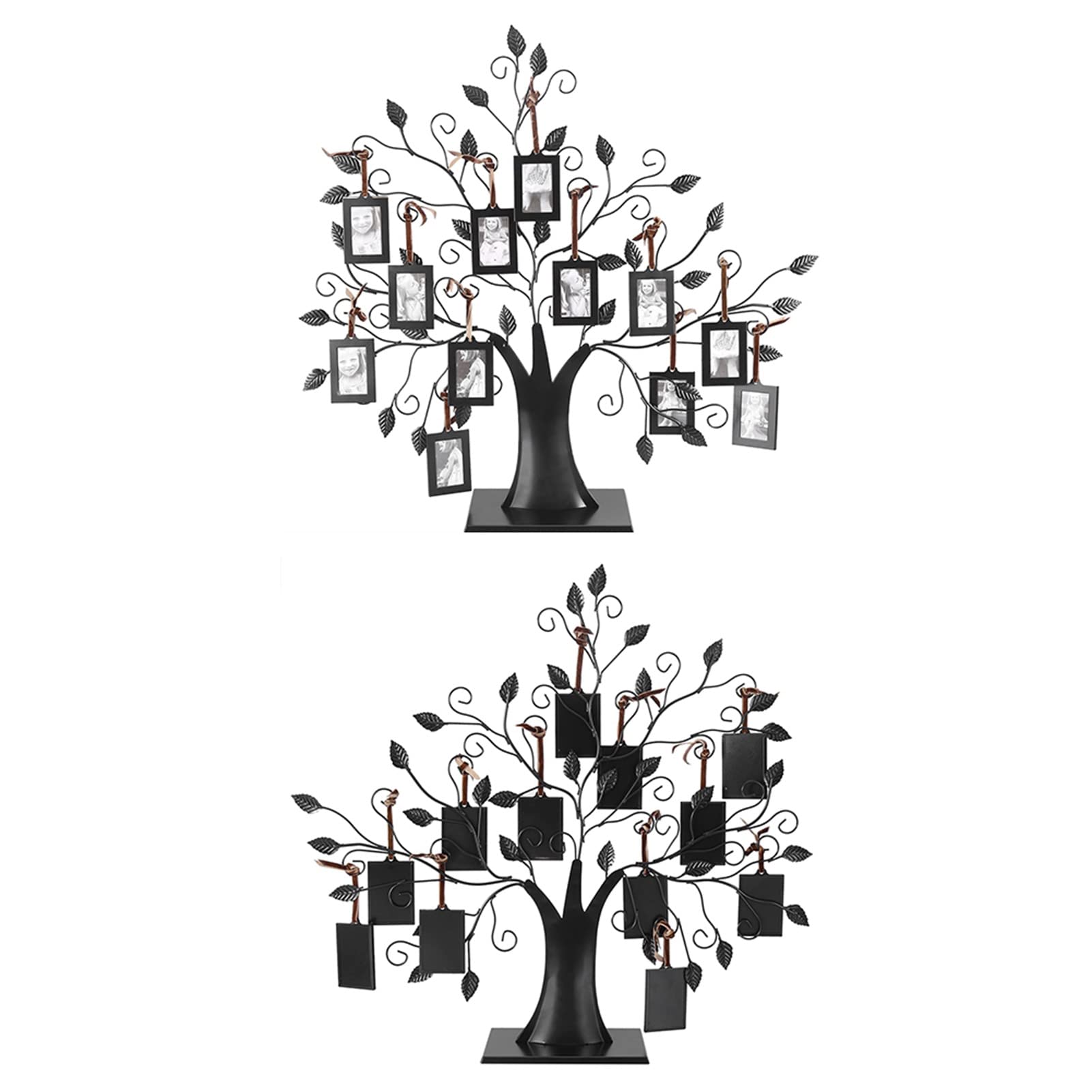 Ejoyous Marco de fotos de árbol genealógico, moderno árbol familiar para 12 fotos, marco de fotos familiar personalizado, para decoración de escritorio, jóvenes, niñas, hombres