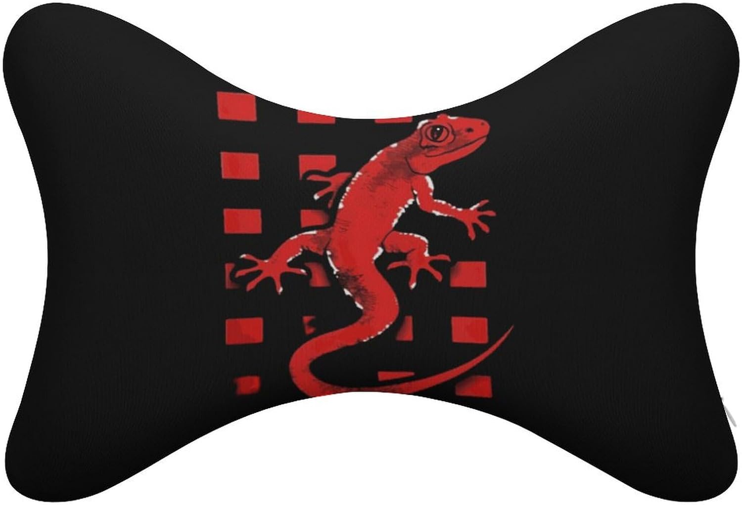 Vintage Lizard Red Buffalo Plaid 2 Pack Car Neck Pillow Car Headrest Soft Car Pillow for Most Cars