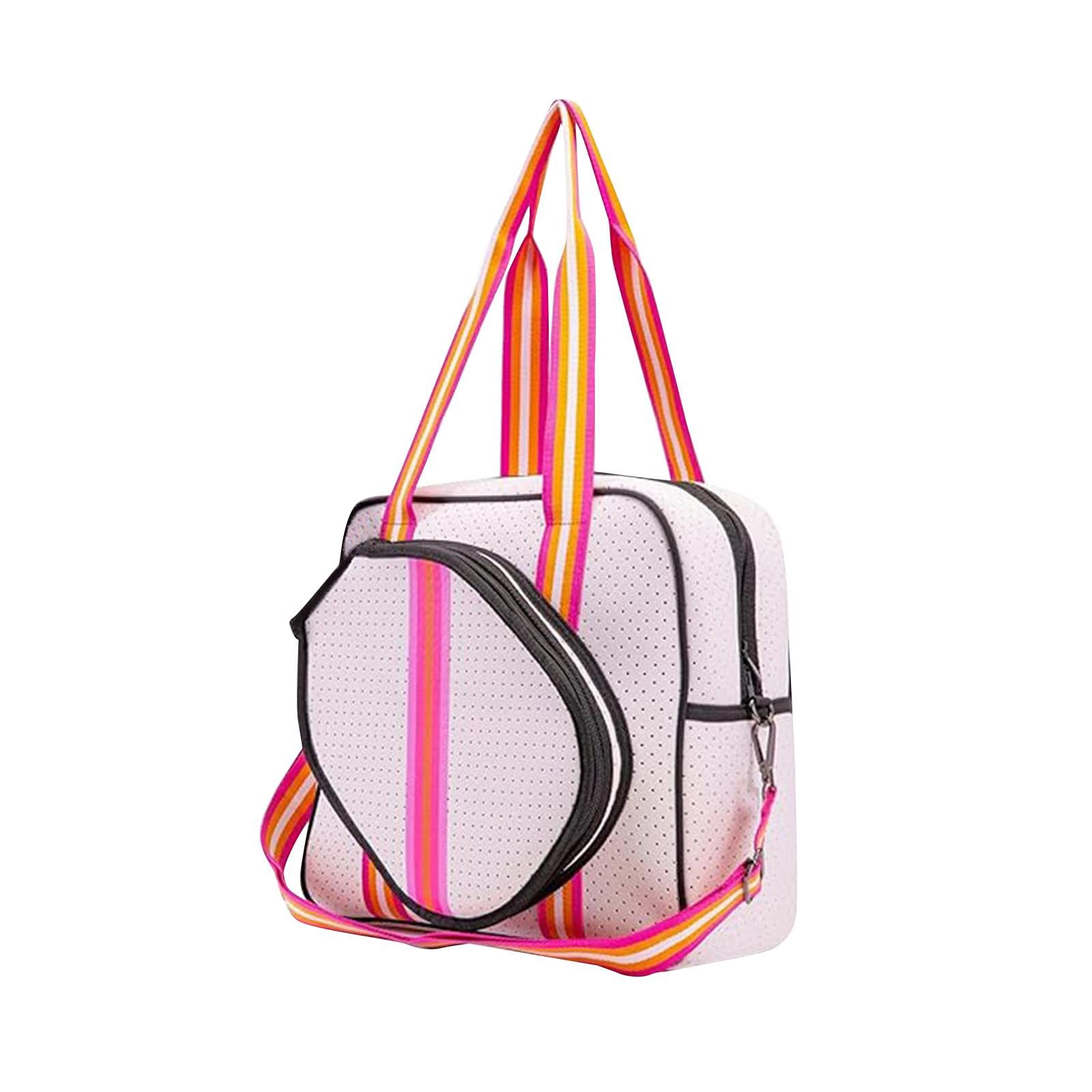 CALANDIS™ Badminton Shoulder Bag Large Handbag for Adults Pickleball Badminton Racquet Pink | Bags | Tennis | Tennis & Racquet Sports-image-0