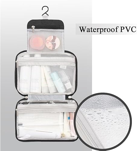 Miniatura 2 de Neceser colgante para viajes, bolsa organizadora de maquillaje impermeable para hombres y mujeres, bolsa de almacenamiento portátil de cosméticos