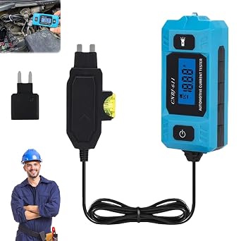 Automotive Circuit Fault Probe Tester,Car Circuit Probe Tester,Parasitic Draw Testers,Portable High-Precision 20a 48v Carcircuit Probes Testers with Led Display & Front Lighting 1PCS