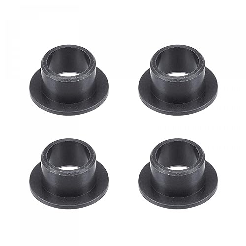 Miniatura 86 de uxcell Rodamientos de manga con bridas 0.118 in Diámetro 0.181 in OD 0.197 in Longitud POM Envueltos Bujes sin aceite Negro 4pcs